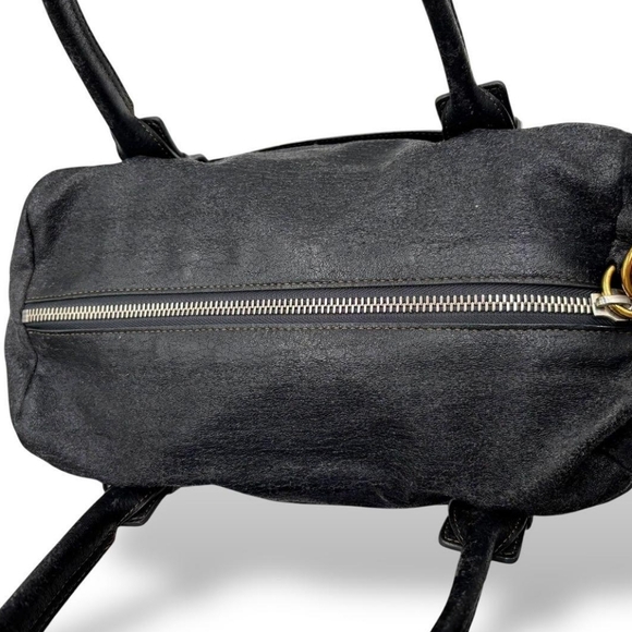 ☆RESERVRD☆ Vintage Chloe Eclipse Distressed Leather Boston Bag - Picture 13 of 16